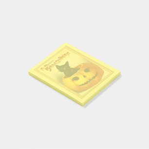 Oude Zwarte Kat Halloween Post-it® Notes