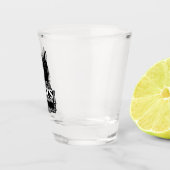 Oude Zwarte Kat Houding Shot Glas (Rechts)
