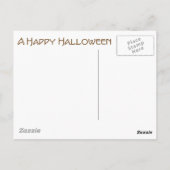 Oude zwarte kat met fashioned Halloween Briefkaart (Achterkant)