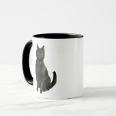 Oude zwarte kat met fashioned Halloween Mok (Voorkant links)