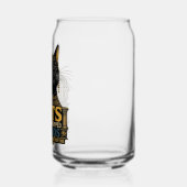 Oude Zwarte Kattenattitude Blikvorm Glas (Rechts)