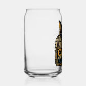 Oude Zwarte Kattenattitude Blikvorm Glas (Links)