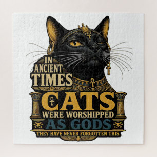 Oude Zwarte Kattenattitude Legpuzzel