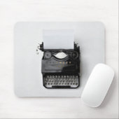 oude zwarte klassieke typemachine muismat (Met muis)