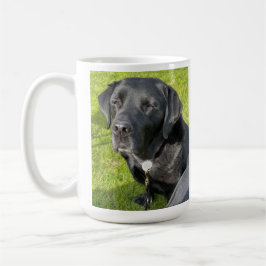 Oude Zwarte Labrador Retriever Hond Koffiemok