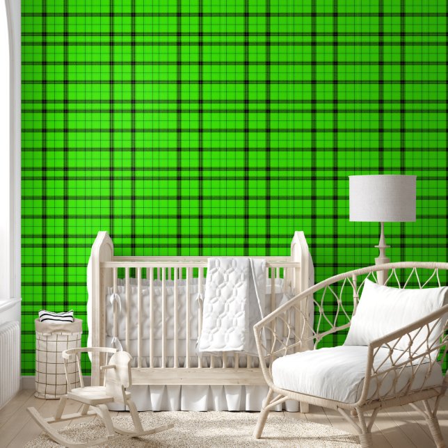 Oude Zwarte Lijnen op Groene Getextureerde Ondergr Behang (Kinderen)