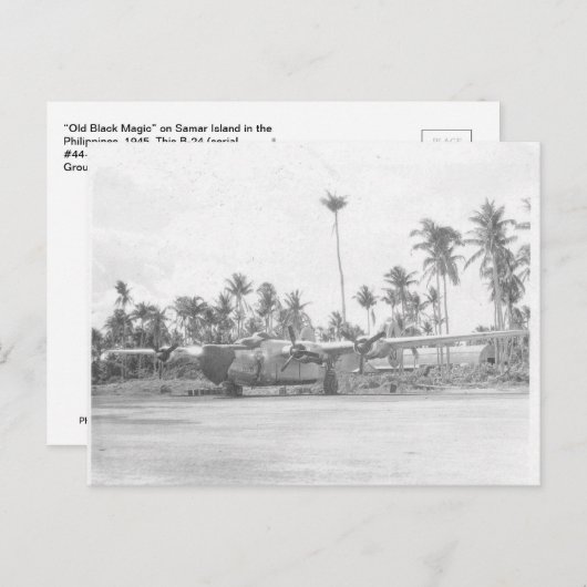 Oude zwarte magie B-24 Briefkaart (Voorkant / Achterkant)