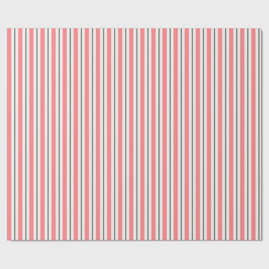 Oude zwarte roze met fashioned en Green Stripe Pat Cadeaupapier (Vlak)