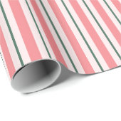 Oude zwarte roze met fashioned en Green Stripe Pat Cadeaupapier (Rol Hoek)