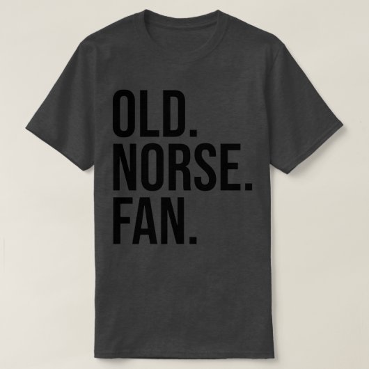 Oude zwarte tekst van Norse Fan T-shirt (Design voorkant)
