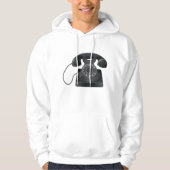 Oude zwarte telefoon Mannen hoodie (Voorkant)