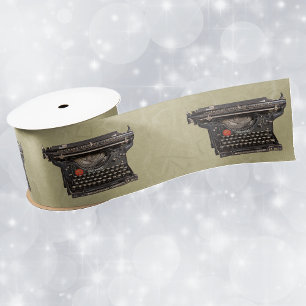 Oude zwarte Vintage handmatige typemachines gemarm Satijnen Lint