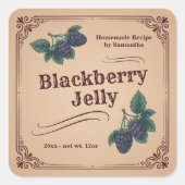 Oude zwartebesseljam potlabel sticker (Voorkant)