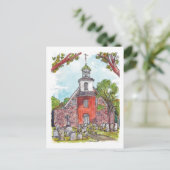 Oude Zweedse kerk, Wilmington, Delaware Briefkaart (Staand voorkant)