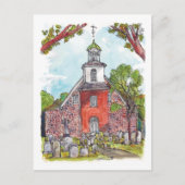 Oude Zweedse kerk, Wilmington, Delaware Briefkaart (Voorkant)