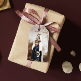 Oude Zweedse traditionele Dalecarlia-huwelijk Cadeaulabel