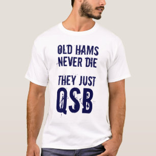 Oude zwermen sterven nooit Mannen radio-ham T-Shir T-shirt