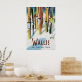 Oude Zwitserland Wallis Valais Ski Reizen Poster (Keuken)