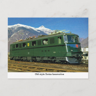 Oude Zwitserse locomotief Briefkaart