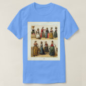 Oude Zwitserse mode en levensstijl 18e eeuw H T-shirt (Design voorkant)