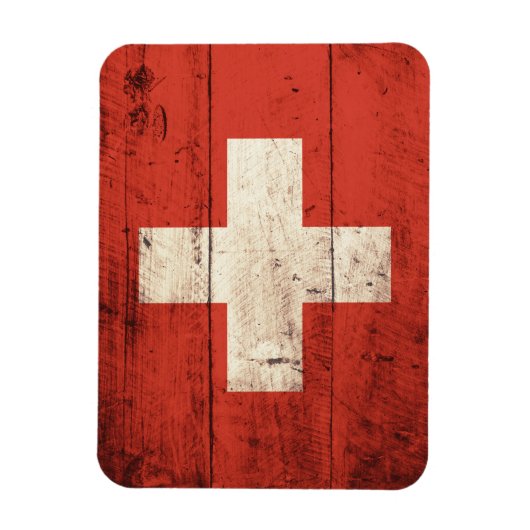 Oude Zwitserse vlag Magneet (Verticaal)