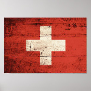Oude Zwitserse vlag Poster