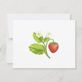 Oudeaardige Ladder met Aardbei Save The Date (Achterkant)