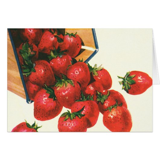 Oudeaardse aardbeien in mand, voedsel fruit bessen (Voorkant Horizontaal)
