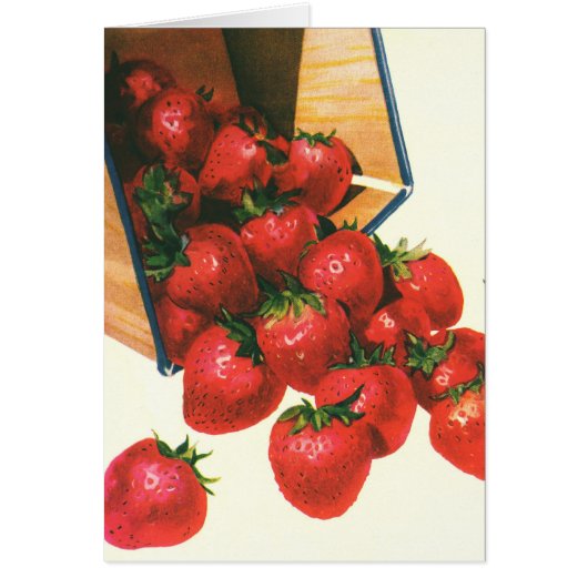 Oudeaardse aardbeien in mand, voedsel fruit bessen (Voorkant)