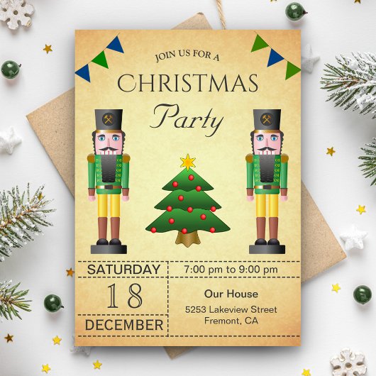Oudegroene Notenkraker Kerstvakantie Kerstfeest Kaart
