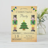 Oudegroene Notenkraker Kerstvakantie Kerstfeest Kaart (Staand voorkant)
