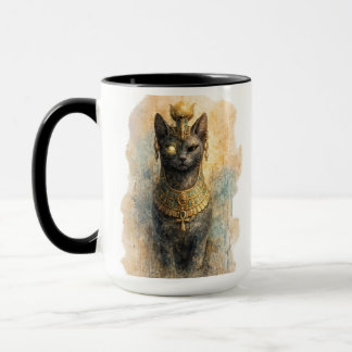 Oudegyptische Bastet Kattengodin Watercolor Kunst Mok