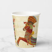 Oudegyptische farao Ramses II Paarden papyrus Papieren Bekers (Voorkant)