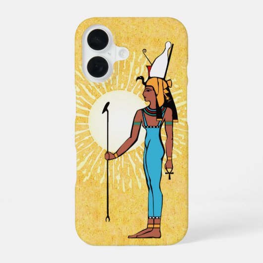 Oudegyptische Godin Mut iPhone 16 Hoesje (Achterkant)