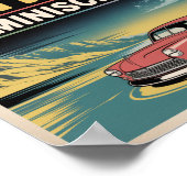 Oudeherinnering Retro Autoposter Poster (Hoek)