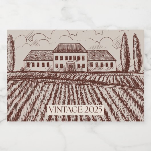 Oudejaar 2025 sparkling wijnetiket (Enkel label)