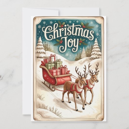 Oudejaar Kerstmis Feestdagenkaart (Voorkant)
