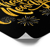 Oudejaars Feestbenodigdheden 2026 Gelukkig Nieuwja Poster (Hoek)