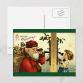 Oudejaars - Sinterklaas belt aan Feestdagenkaart (Voorkant / Achterkant)