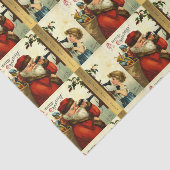 Oudejaars - Sinterklaas belt aan Tissuepapier (Detail)