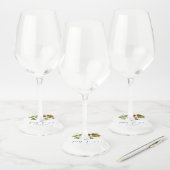 Oudejaars Toast To Us Waterverf Wijnglas Wijnglaslabel (Set)