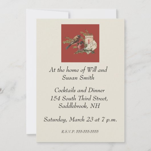 Oudejaars vogels kaart (Achterkant)