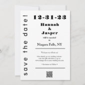 Oudejaarsavond 123123 Bruiloft Save the Date Kaart (Achterkant)