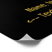 Oudejaarsavond 18 x 12 Zwart & Goud Poster (Hoek)