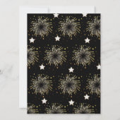 Oudejaarsavond 2023 Gouden ballonnen Vuurwerk Kaart (Achterkant)