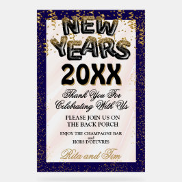 Oudejaarsavond Acryl Welkom Teken Bord