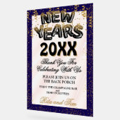 Oudejaarsavond Acryl Welkom Teken Bord (Hoek)