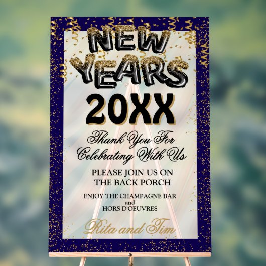 Oudejaarsavond Acryl Welkom Teken Bord (Neutraal)