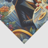 oudejaarsavond Art Deco Lady Tissue Paper Tissuepapier (Detail)