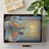 oudejaarsavond Art Deco Lady Tissue Paper Tissuepapier (Geschenk)